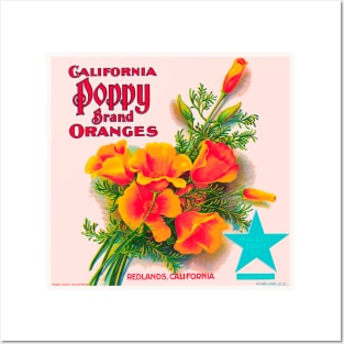 California Poppy Brand Oranges Label Posters and Art